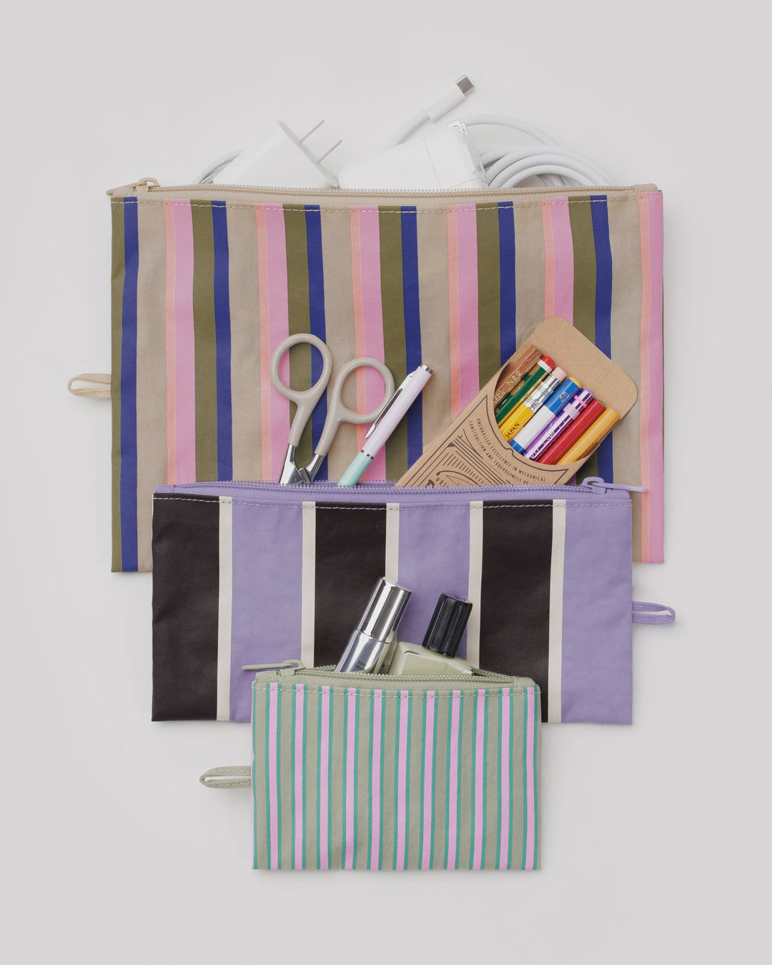 Candy Shop Stripes Flat Pouch Set