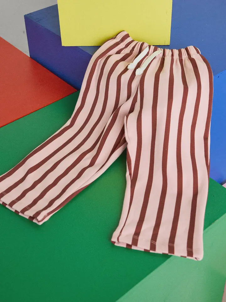 Pink &amp; Burgundy Stripe Pants