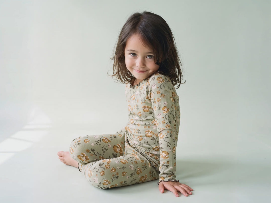 Khaki Floral PJ Set