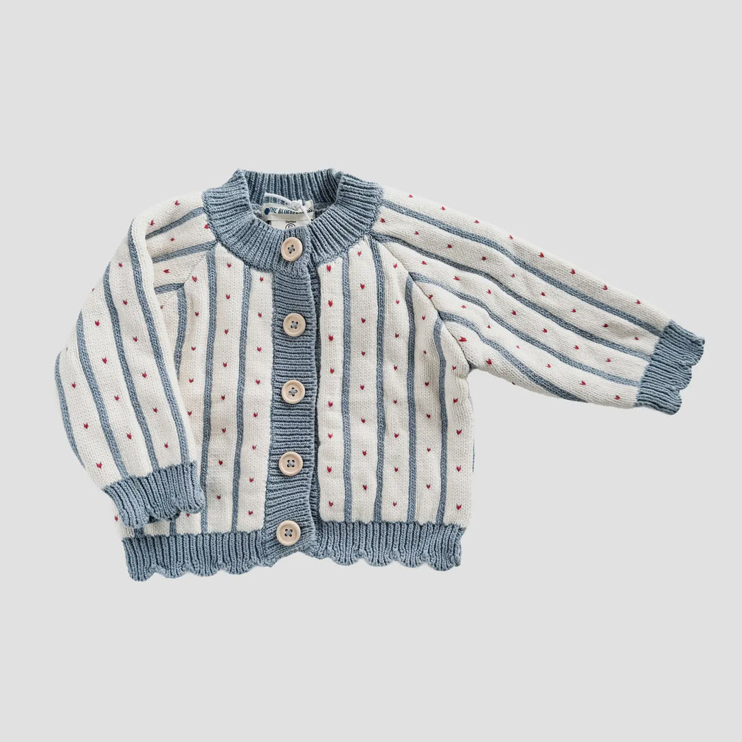 Stripes Heart Cardigan
