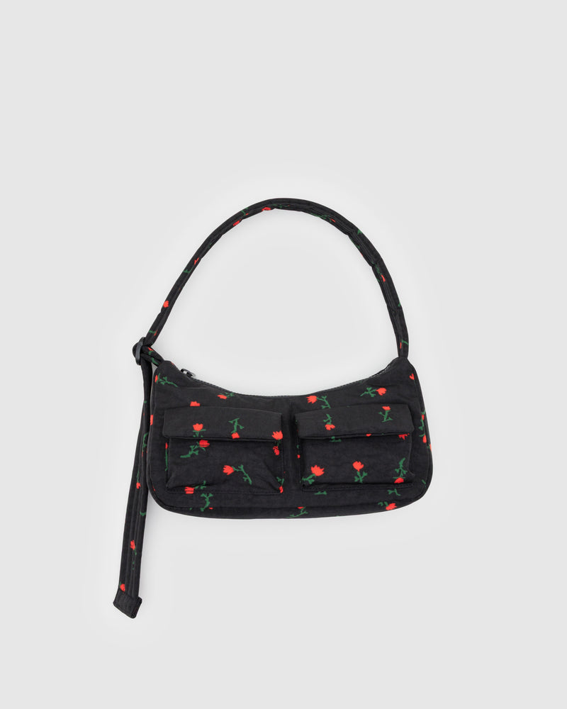 Painted Wildflower Cargo Shoulder Bag