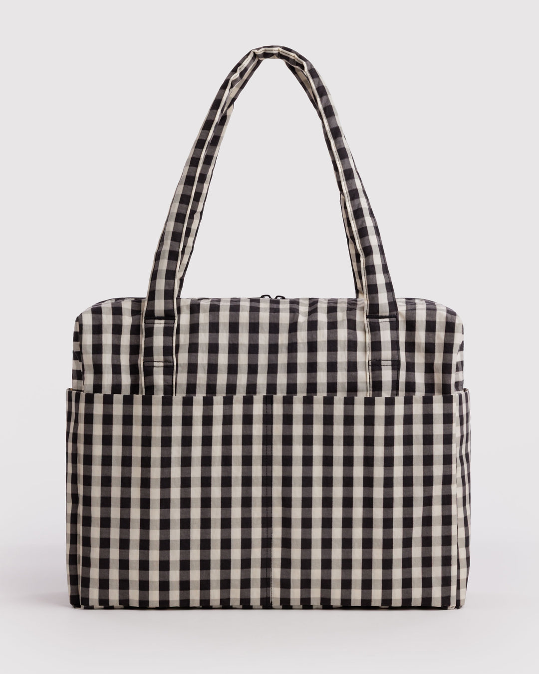 Blk &amp; Cream Gingham Cloud Carry On