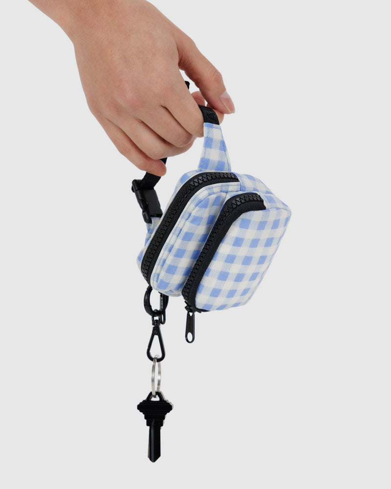 Blue Gingham Fanny Pack Charm