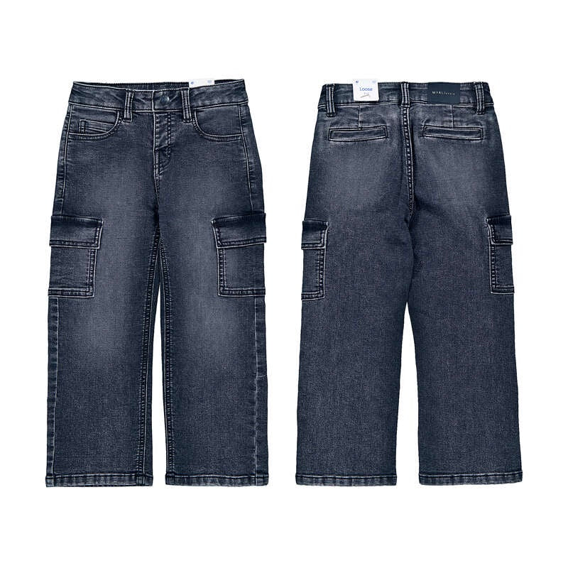 Denim Cargo Pants