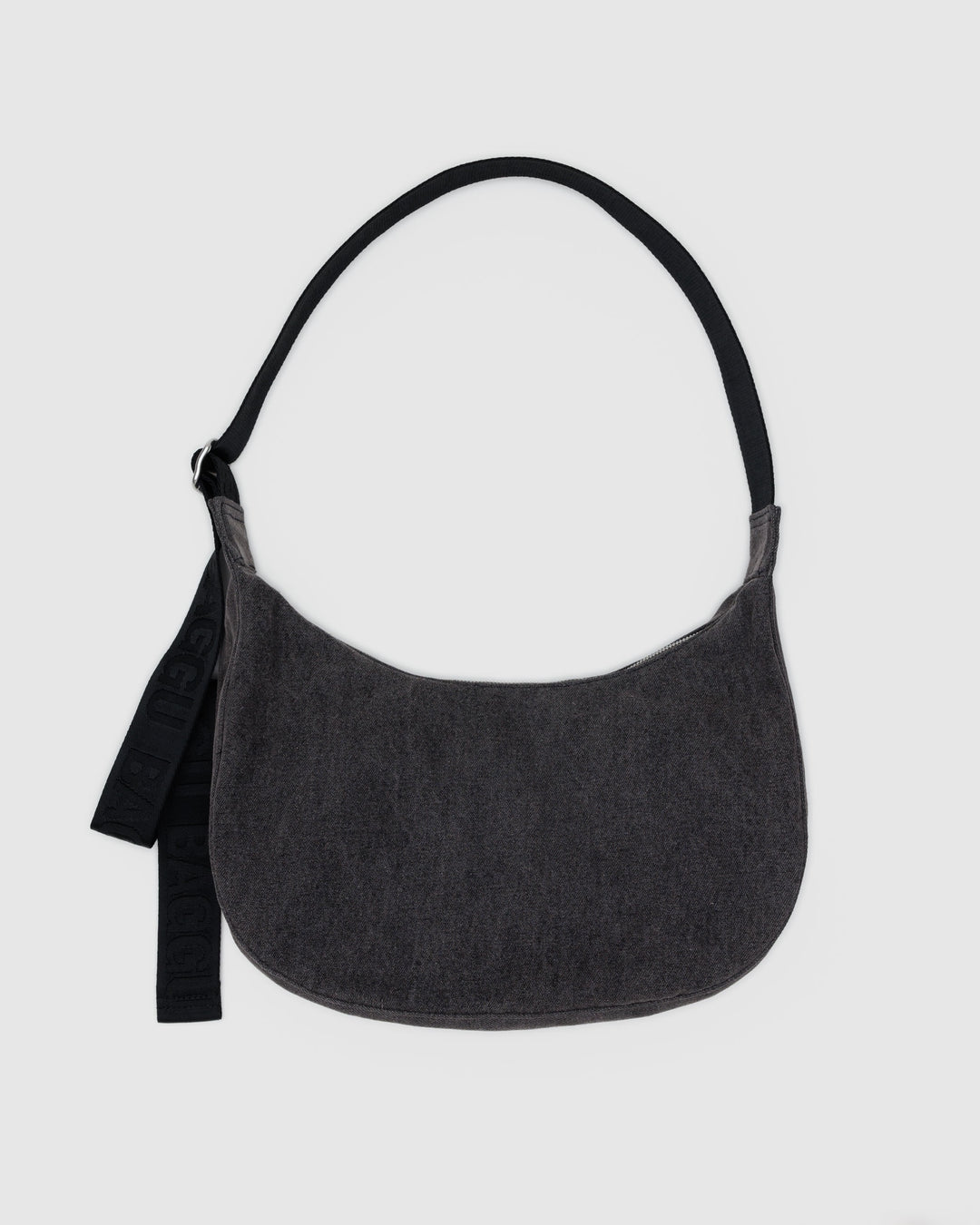 Washed Denim Medium Crescent Bag