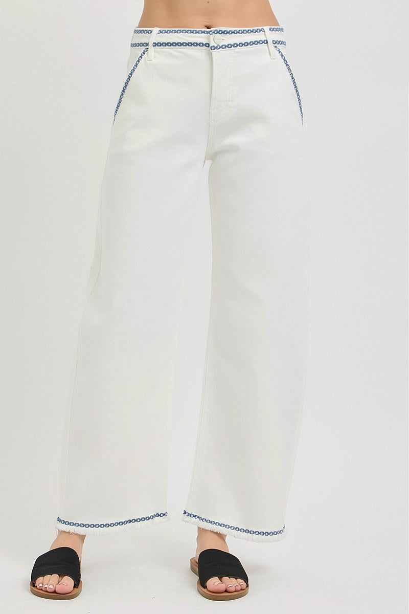 Summer Embroidered Pants