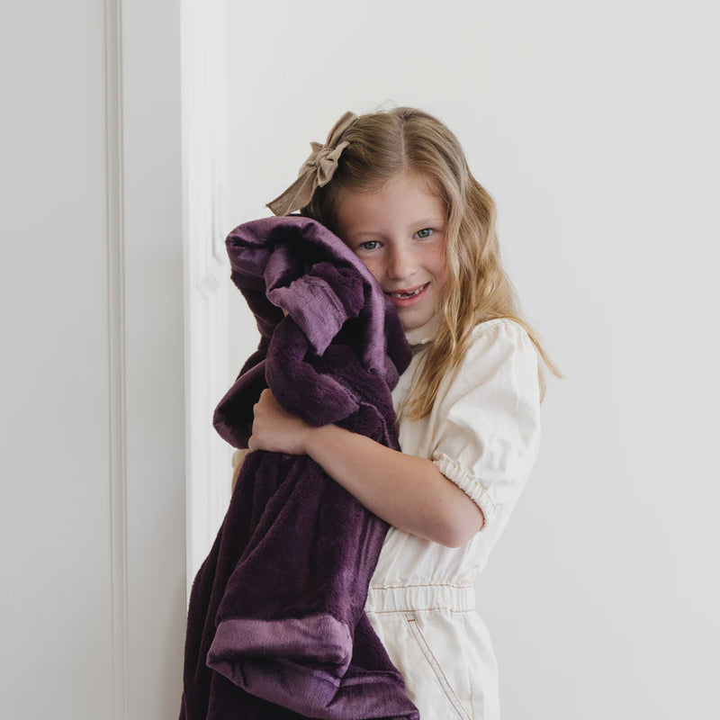 Lush Receiving Blanket in Aubergine