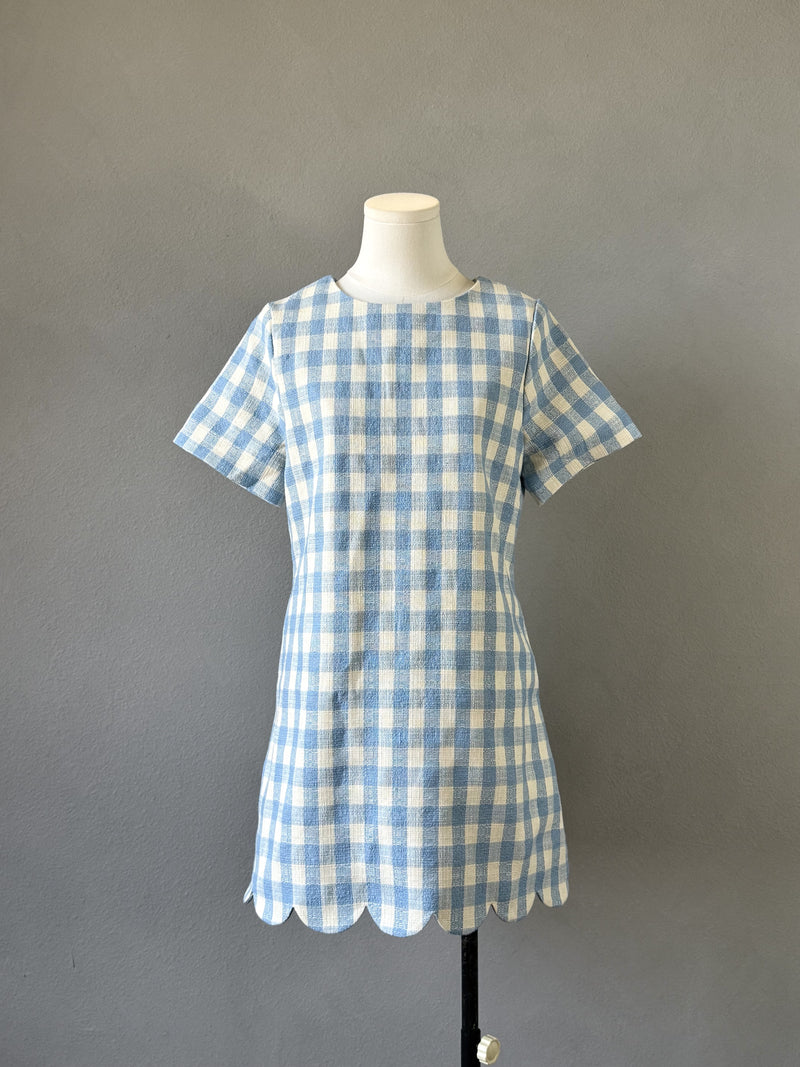 Scallop Gingham Dress