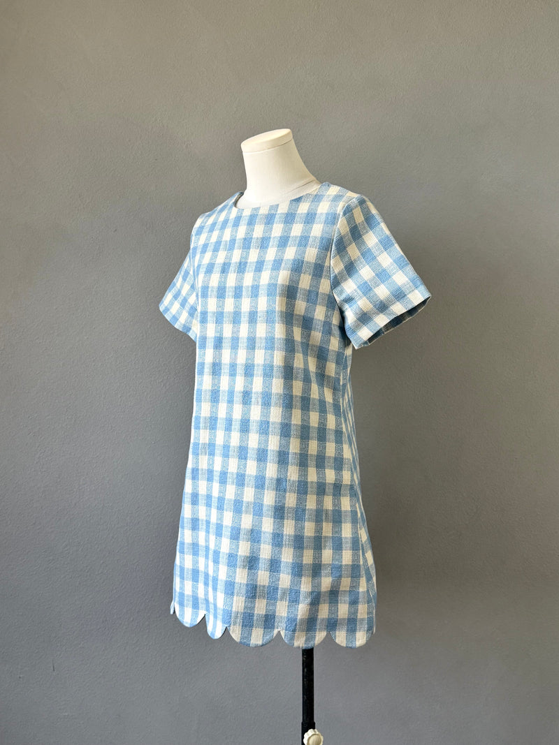 Scallop Gingham Dress