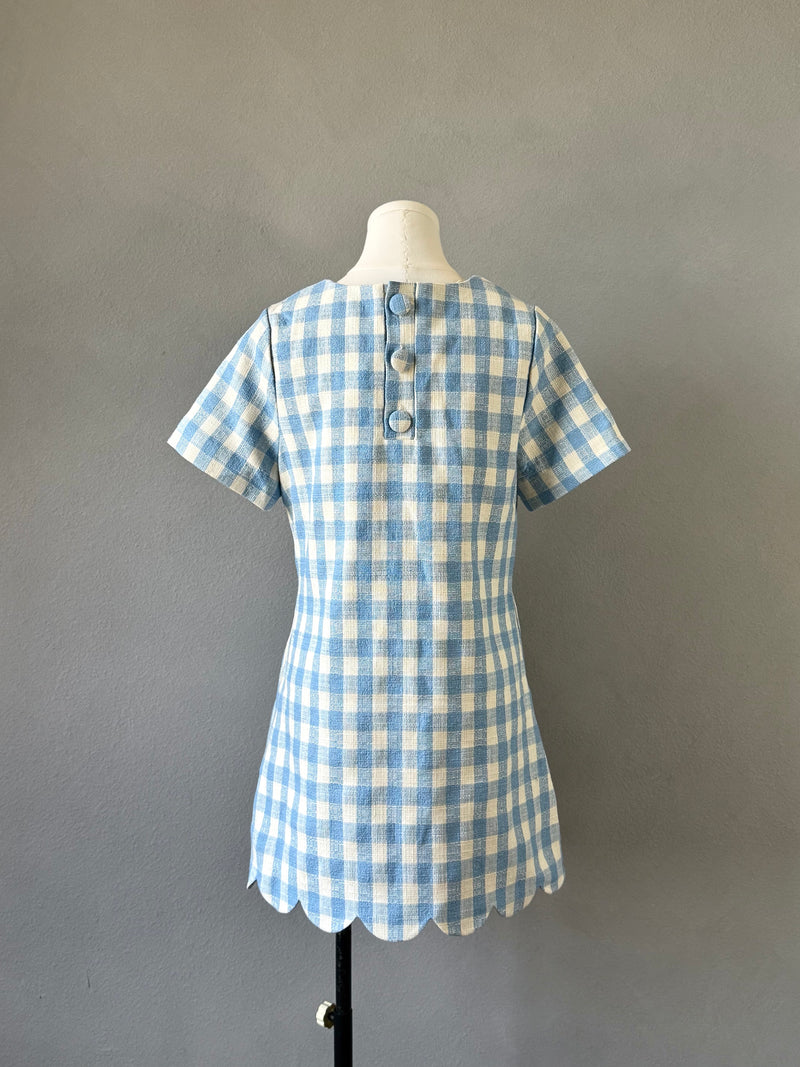 Scallop Gingham Dress