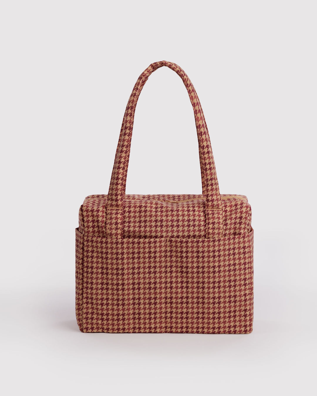 Tan Houndstooth Small Cloud Carry On