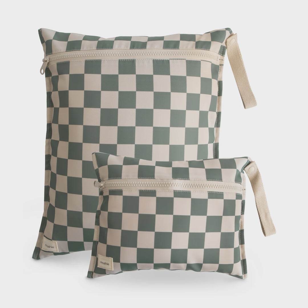Olive Check Wet Bag