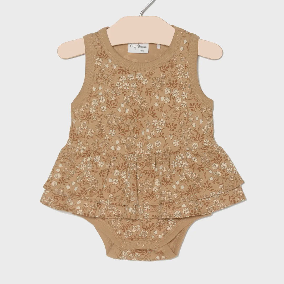 Golden Garden Skirted Romper