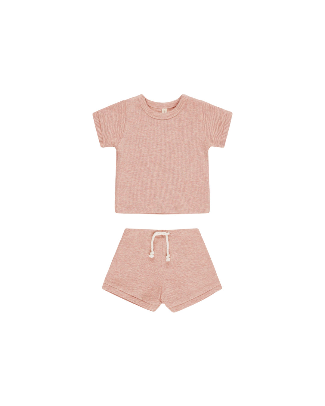 Rose Ribbed Shortie Set