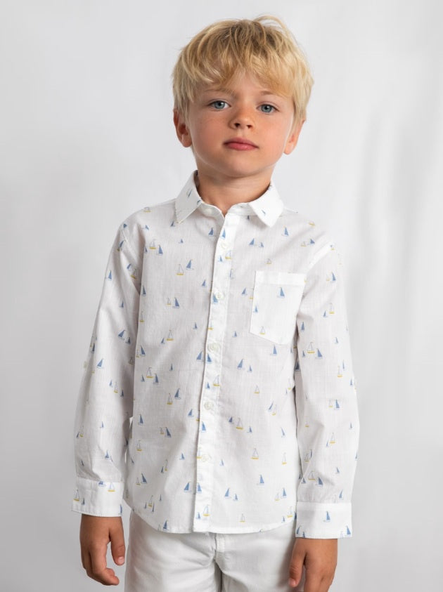 Sailboats Button Up