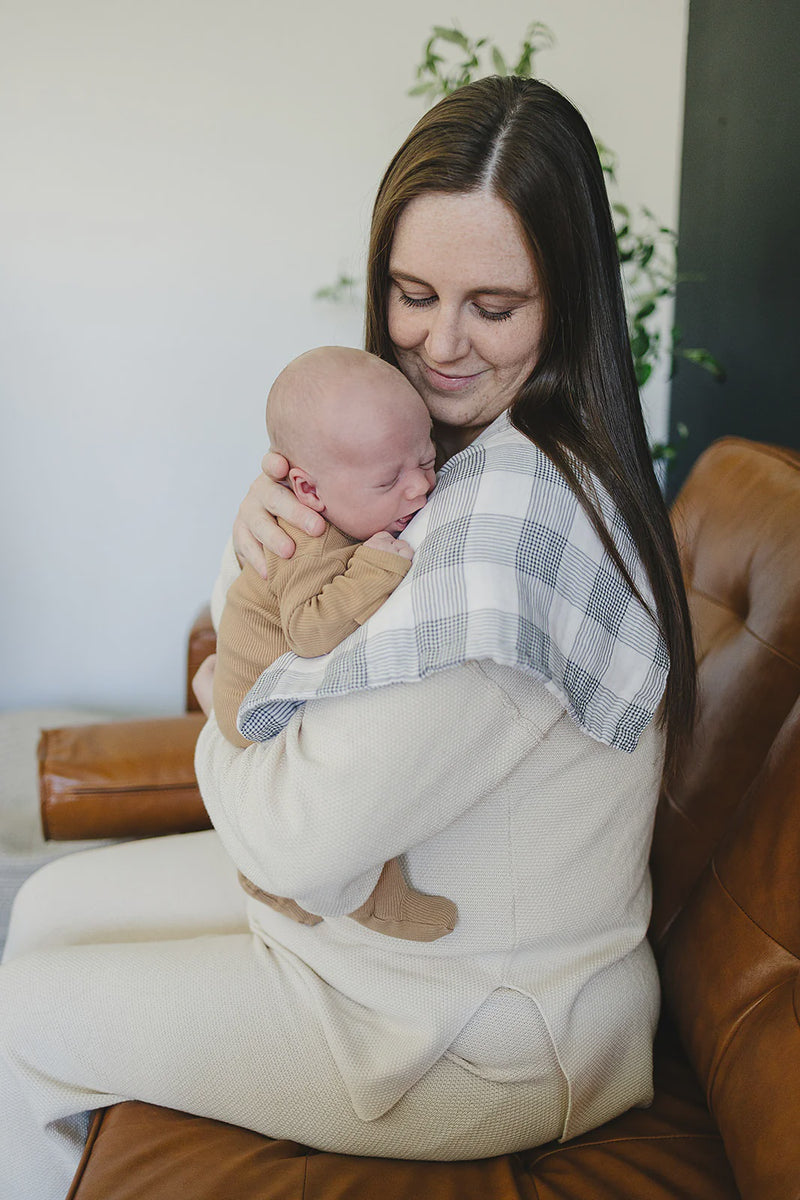 Coastal Plaid Burp Cloth