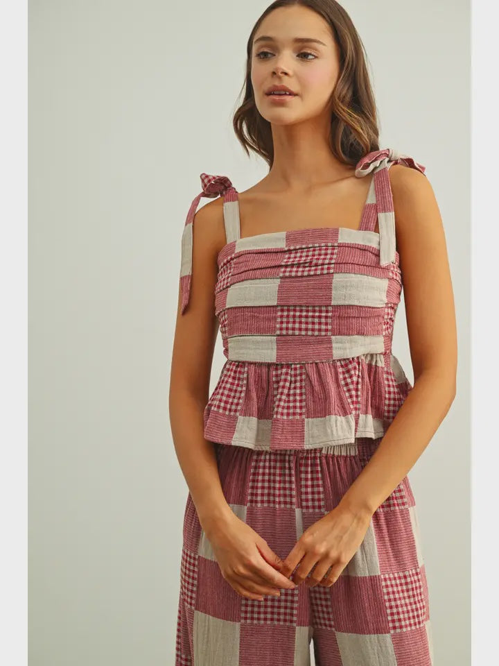 Victoria Gingham Top