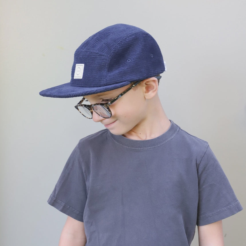 Corduroy Five Panel Hat in Slate