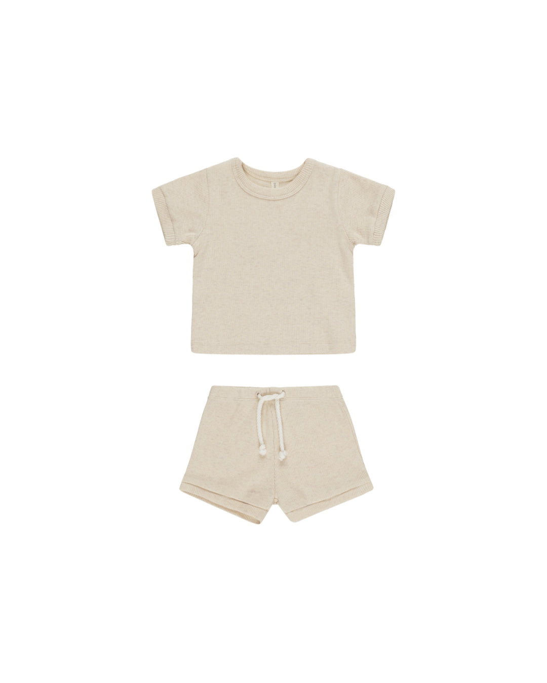 Oatmeal Ribbed Shortie Set