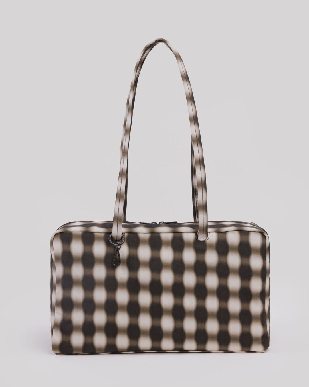 Blurred Gingham Medium Bowler Bag