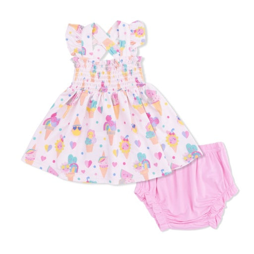 Ice Cream Smocked Top w/ Bloomer