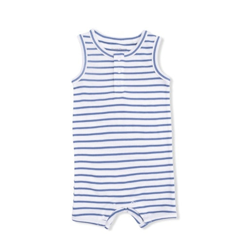 Navy Stripe Henley Shortie