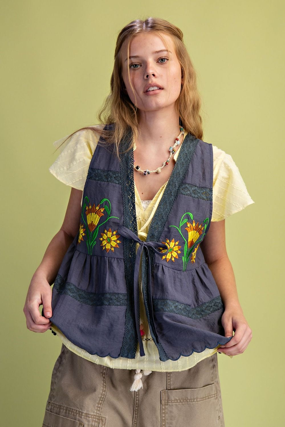 Kira Embroidered Vest