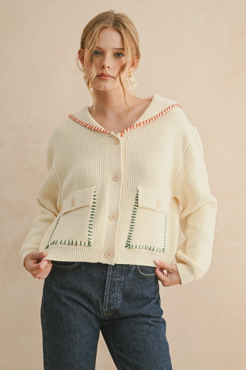 Color Stitch Sailor Sweater