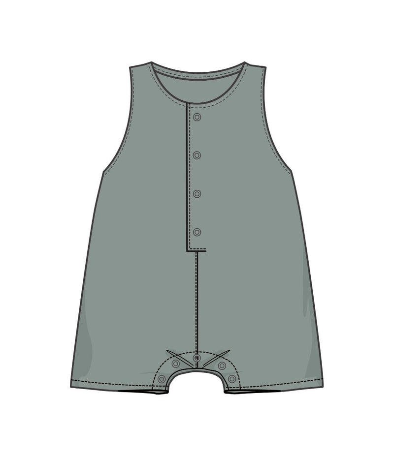 Slate Grey Shortie Romper