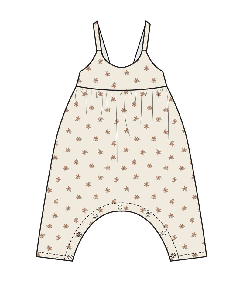 Bitty Blooms Tie Back Romper