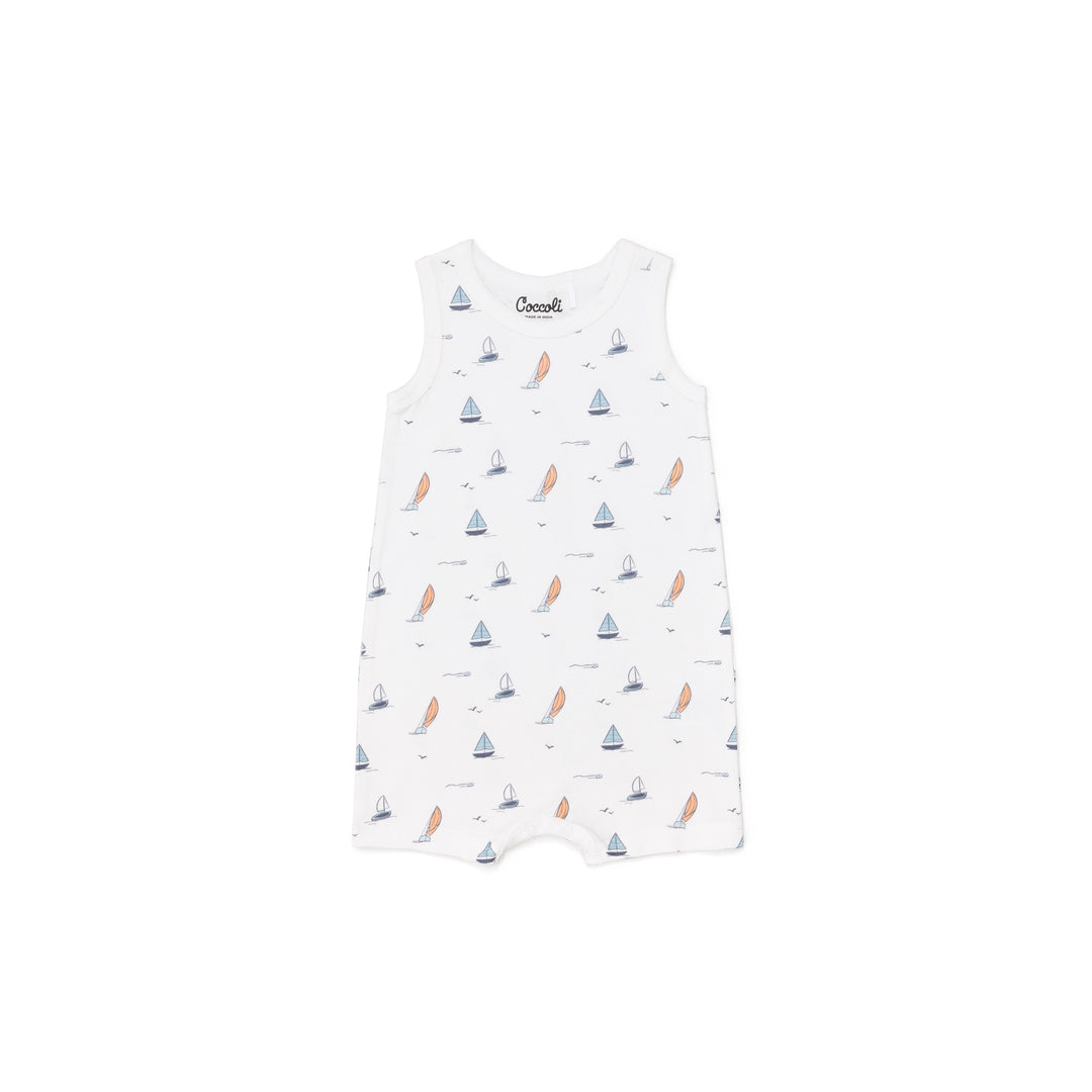 Cream Boats Modal Romper