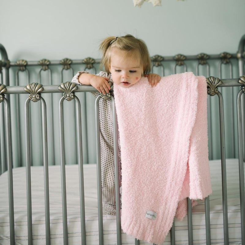 Bamboni Receiving Blanket in Light Pink