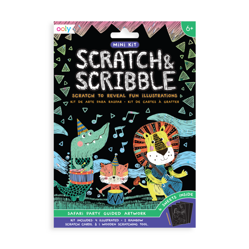Scratch and Scribble Mini Art Kit in Safari