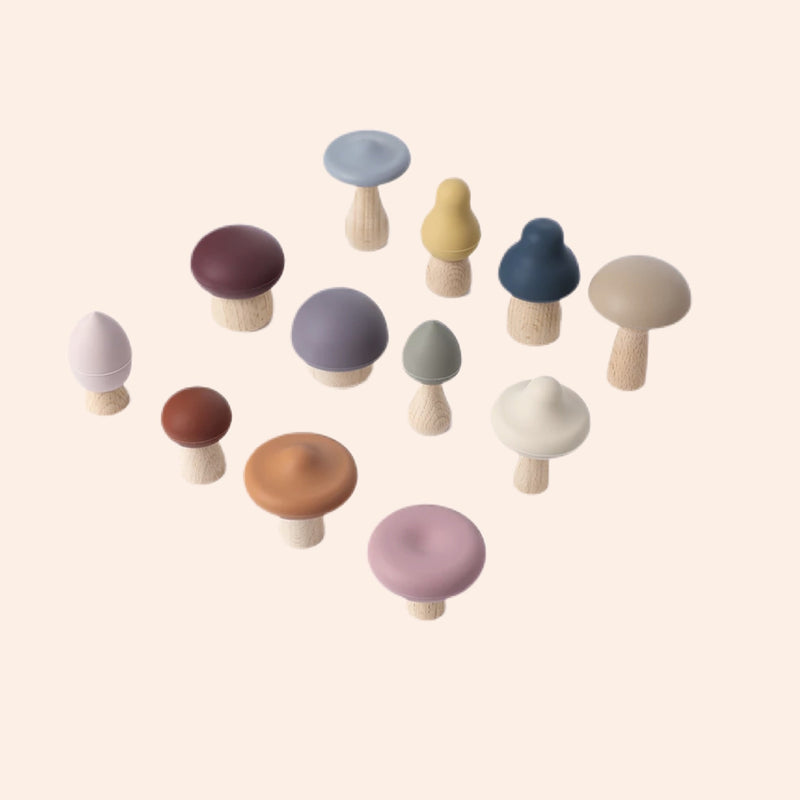 Mushroom & Wood Teether Toy