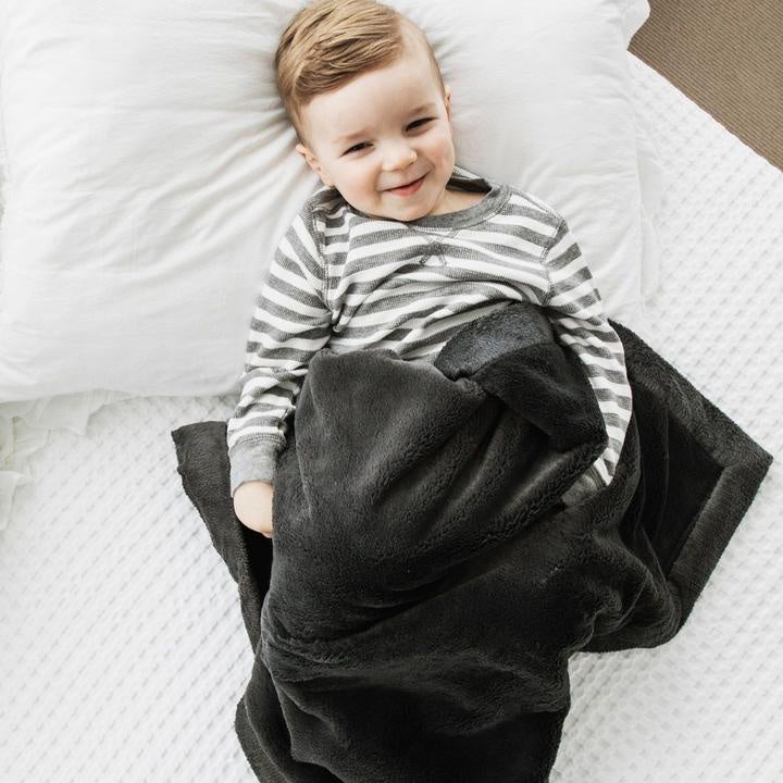 Lush Receiving  Blanket in Charcoal