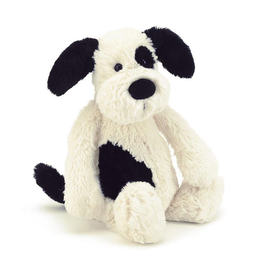 Jellycat Bashful Black & Cream Puppy Medium