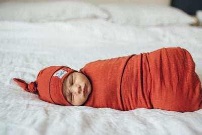 Rust Top Knot Hat