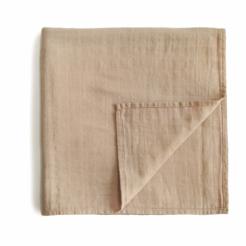 Pale Taupe Muslin Swaddle
