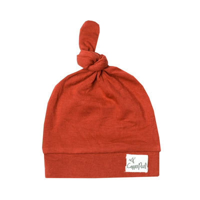 Rust Top Knot Hat