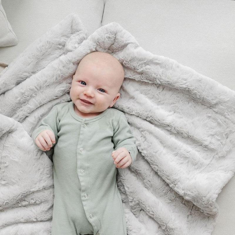 Dream Receiving Blanket in Pebble