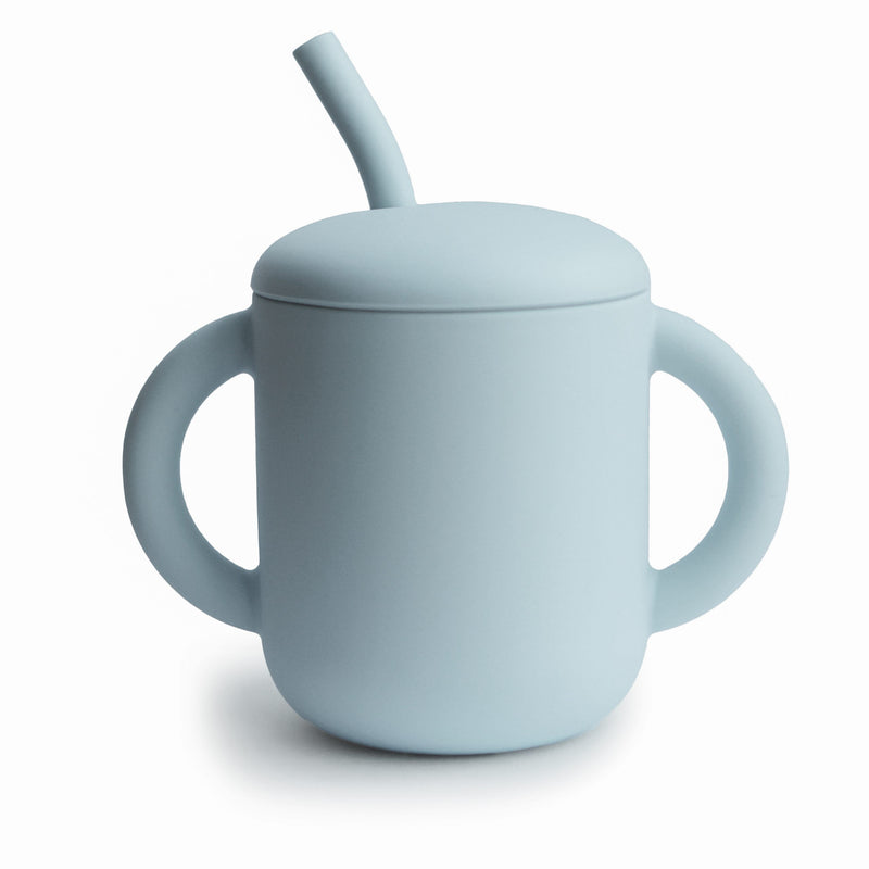 Powder Blue Training Cup + Straw