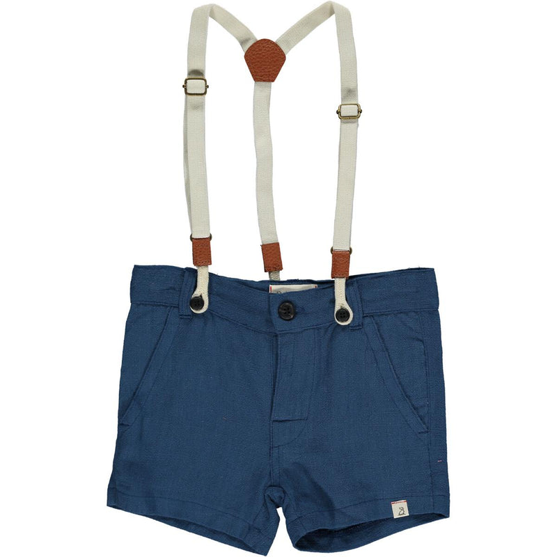 Navy Suspender Shorts